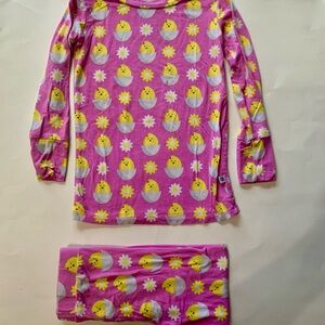 Little Bum Buns, Pink Chick and Flower 3T Pajamas